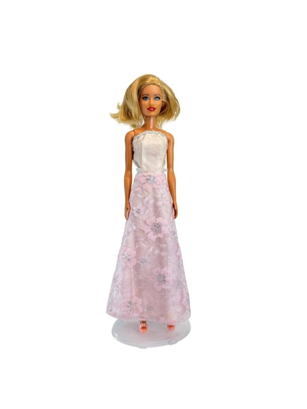 Barbie Fashionista Doll 113 #GBK09 (2018) Redressed in Pink Gown
